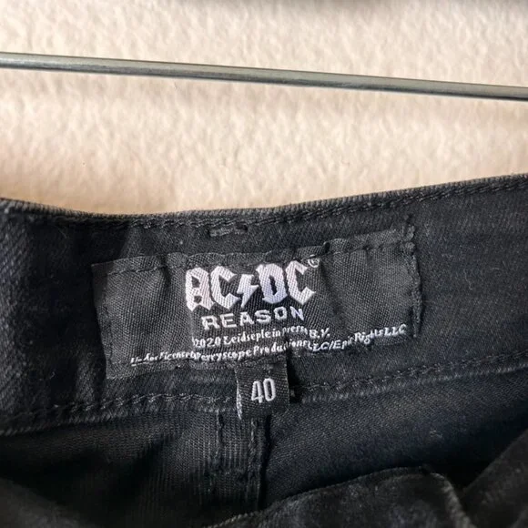 AC/DC Reason World Tour Commemorative black denim jacket XL & Pants jeans 40 - Picture 10 of 12